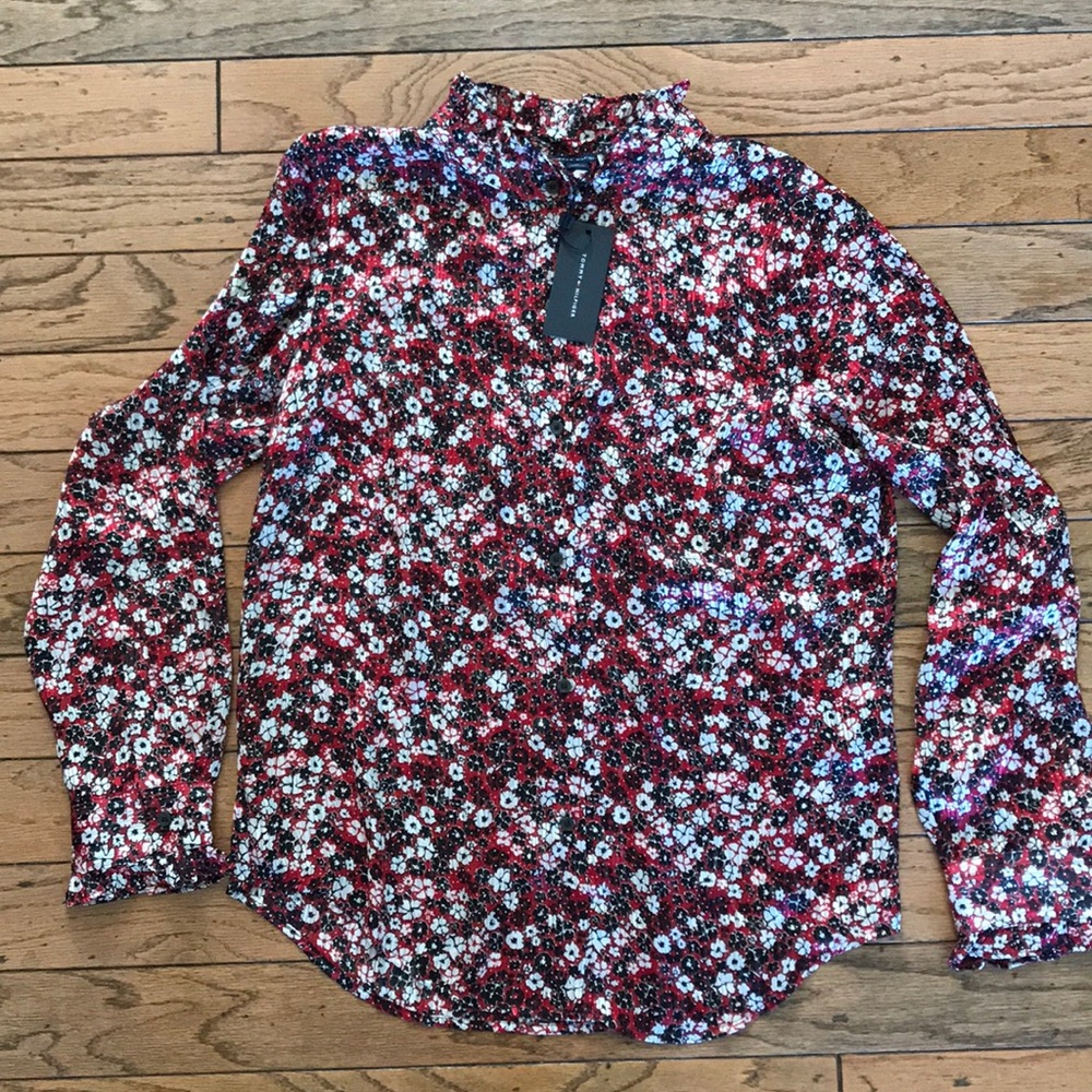 Tommy Hilfiger Ruffled Collar & sleeve Buttondown